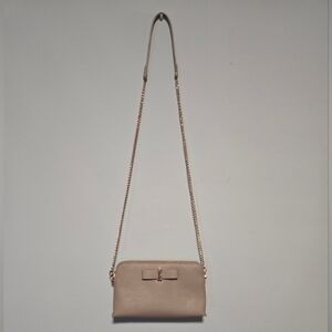 Myztique Beige Bow Crossbody Bag, Clutch Bag, Handbags